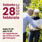 Locandina evento sabato 28 febbraio 2026 dalle 10.30 alle 13.30 con foto di sommelier in vigna che osservano l'uva, scritta "Un'esperienza da vivere in tutti gli Interspar"