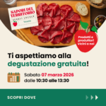 Evento degustazione gratuita Sapori del Territorio - Scegli Locale Veneto: affettato tipico su tagliere con pane e olive. Appuntamento sabato 7 marzo 2026 dalle 10:30 alle 13:30. Prodotti e produttori vicini a noi.